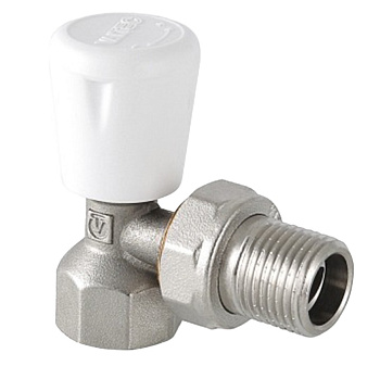 Клапан руч,запорный  д/рад. уговой верх 1/2" VT.017.N.04 mini